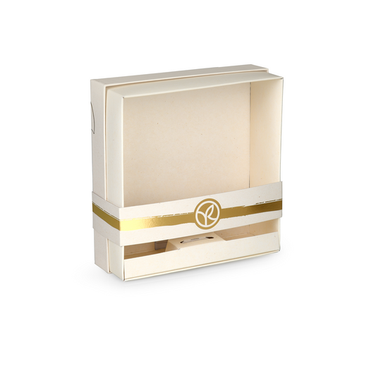 Ukrasna kutija za pakovanje poklona bež- zlatna