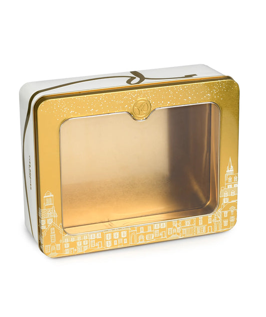 Ukrasna metalna kutija – belo zlatna