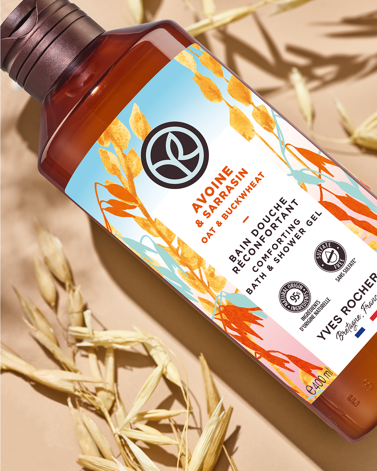 Oat and buckwheat shower gel