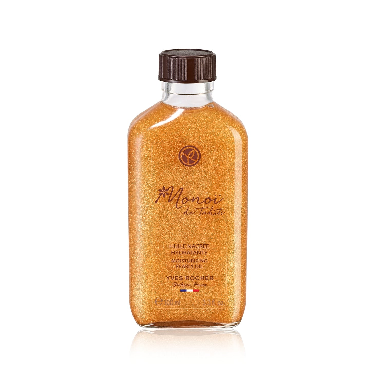 Monoi moisturizing oil with gold particles