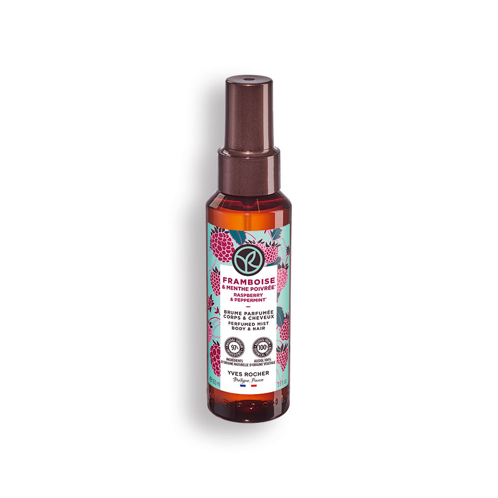 Raspberry and mint scented water