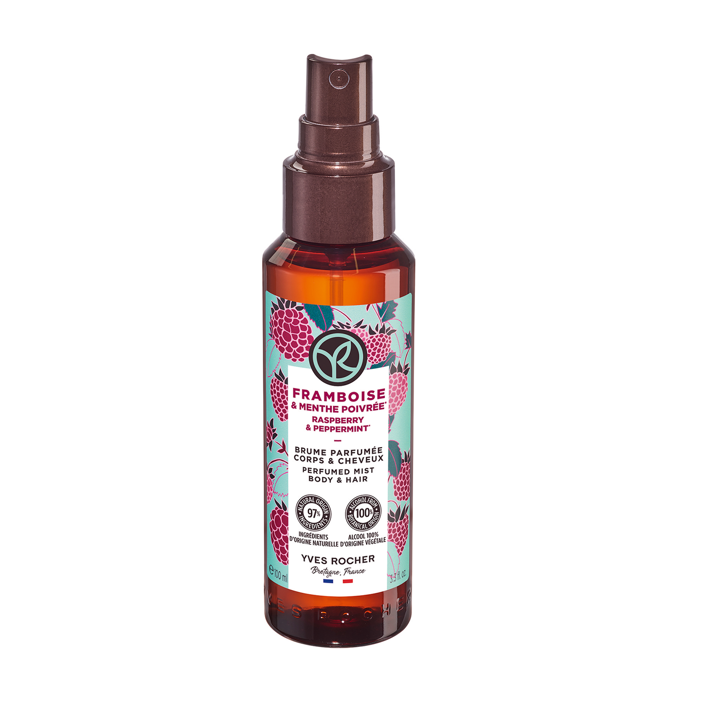 Raspberry and mint scented water