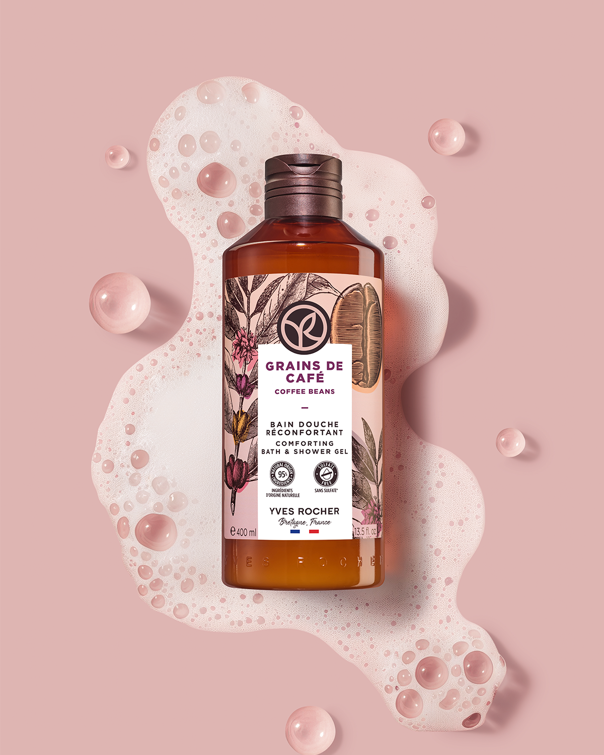 Coffee bean shower gel