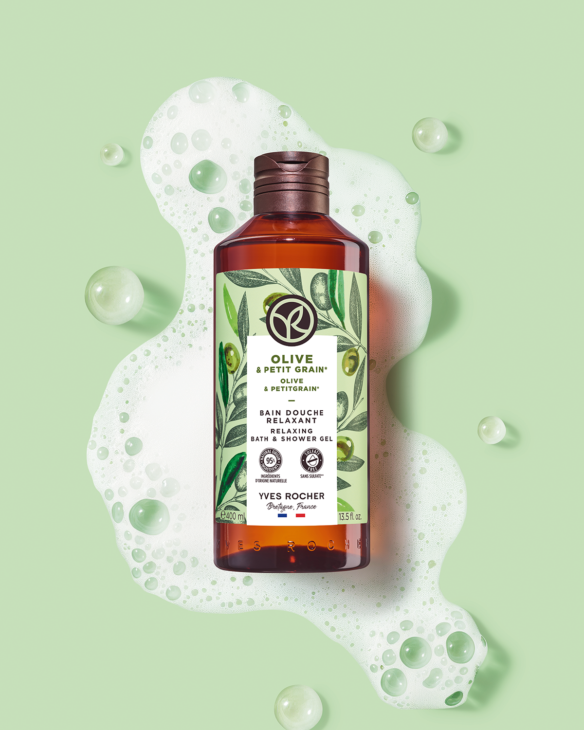 Olive and petit grain shower gel