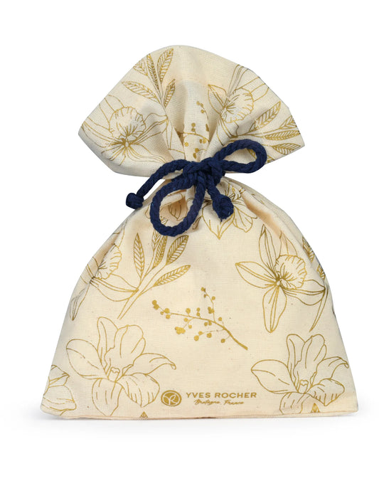 Platnena poklon-vrećica sa cvetnim motivima- manja