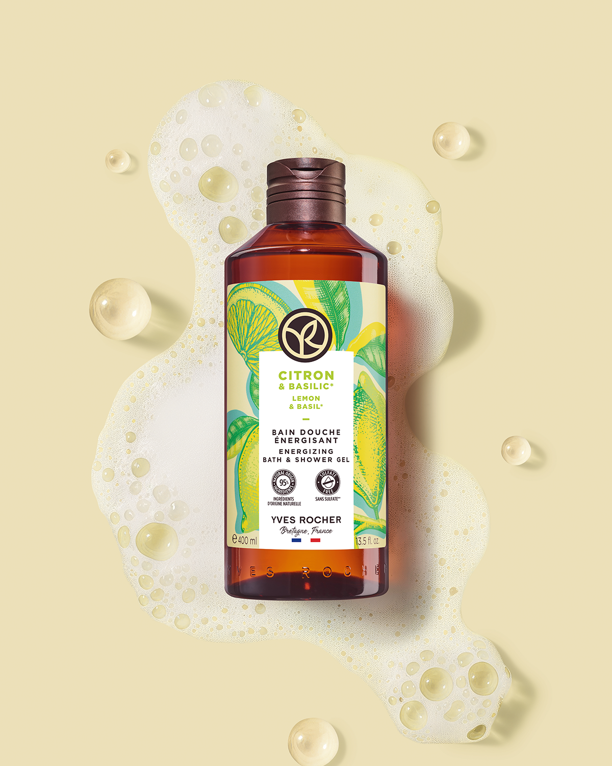Shower gel lemon and basil