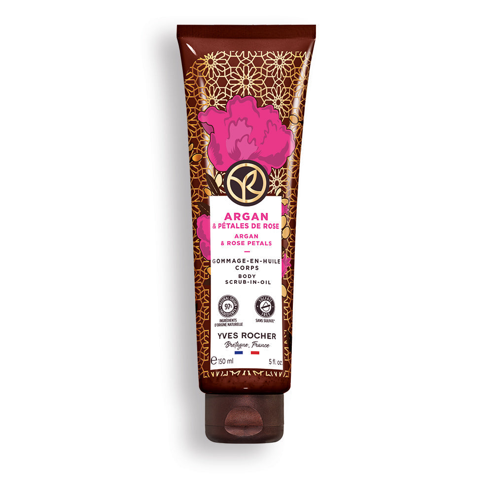 Oil scrub for tylo argan and rose petals