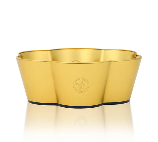 Zlatna metalna poklon korpa Yves Rocher