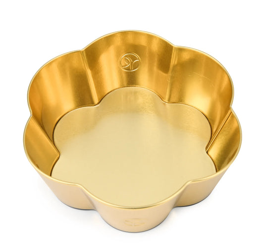 Zlatna metalna poklon korpa Yves Rocher