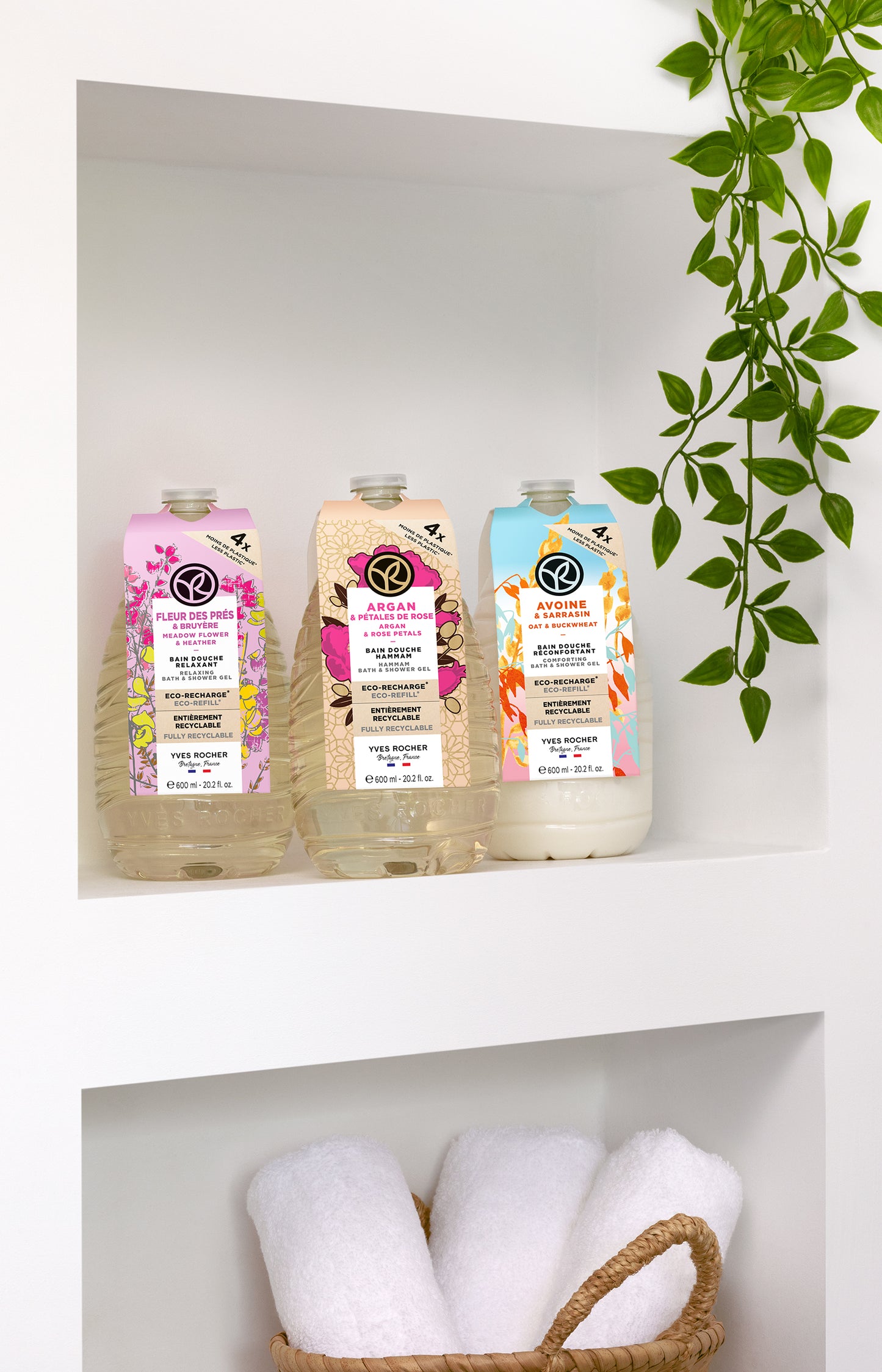 Eco-Refill gel za tuširanje argan i latice ruže
