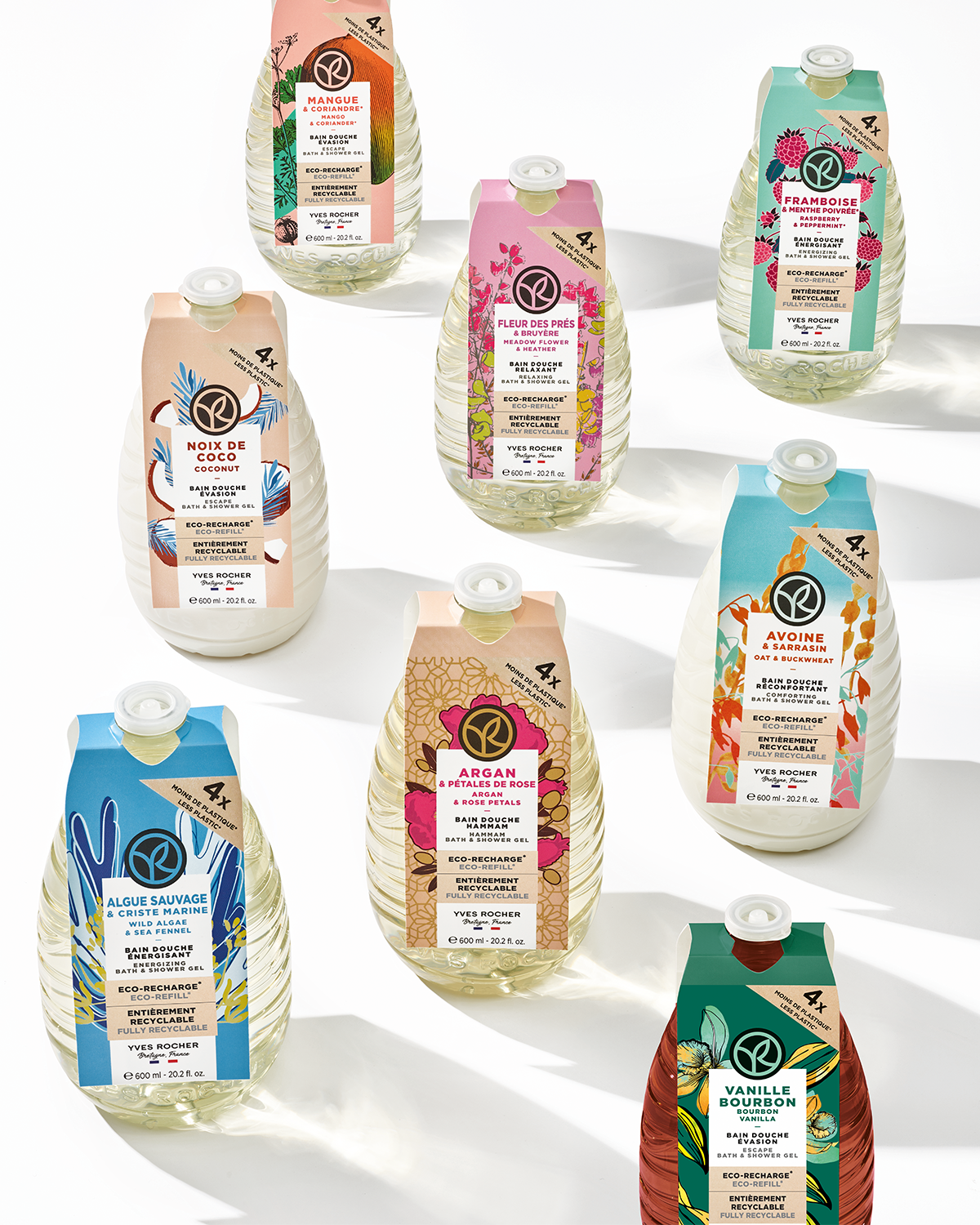 Eco-Refill gel za tuširanje argan i latice ruže